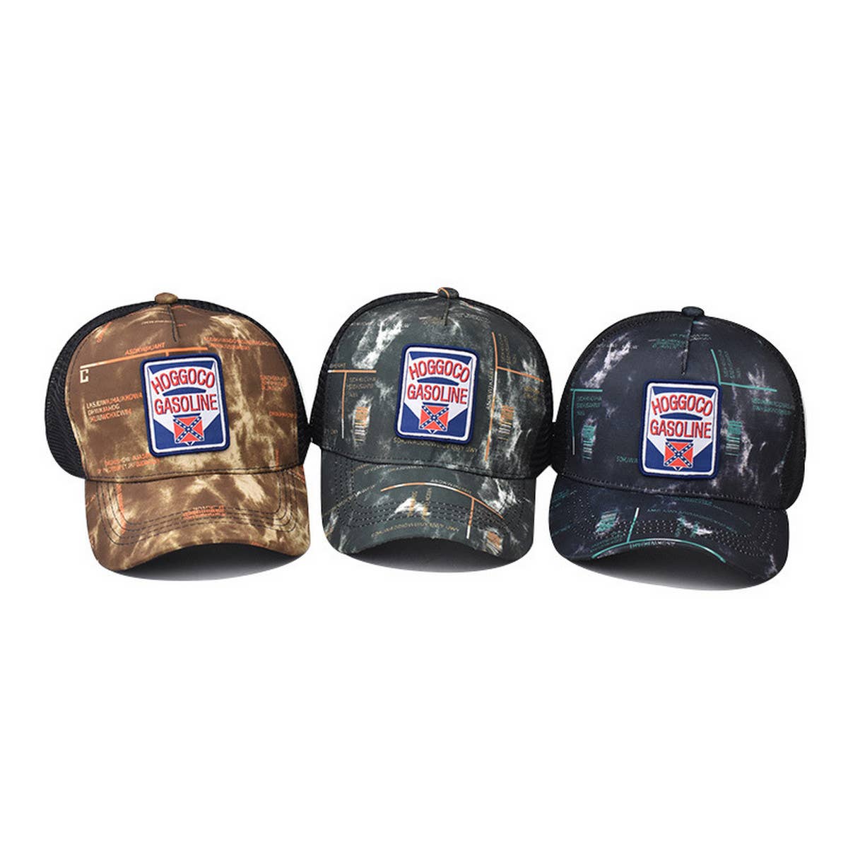 VINTAGE LETTERING EMBROIDERED PATCH TRUCKER HAT_CWAH1372