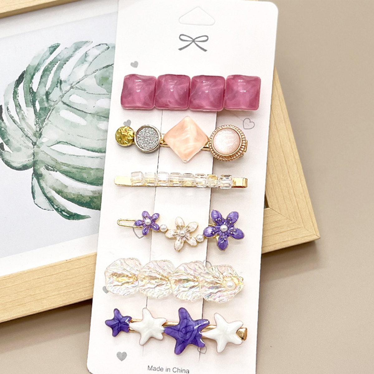 Rhinestone Pearl Hair Clip Set - Elegant Side Pin _CWAHA0159