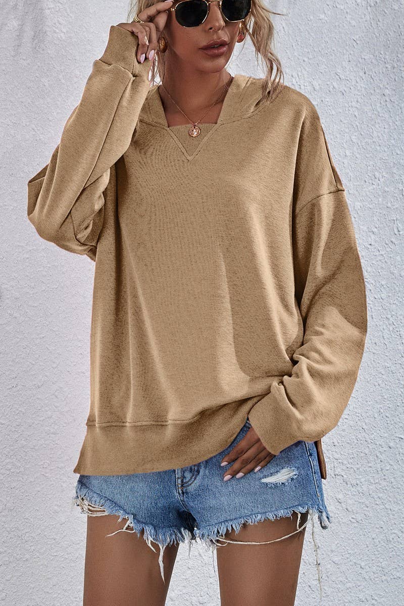 WOMEN CASUAL FLEECE HOODIE_CWOHOL0456