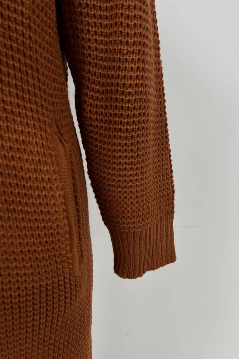 CWOCAL373 Casual Open Front Long Cardigan Sweater