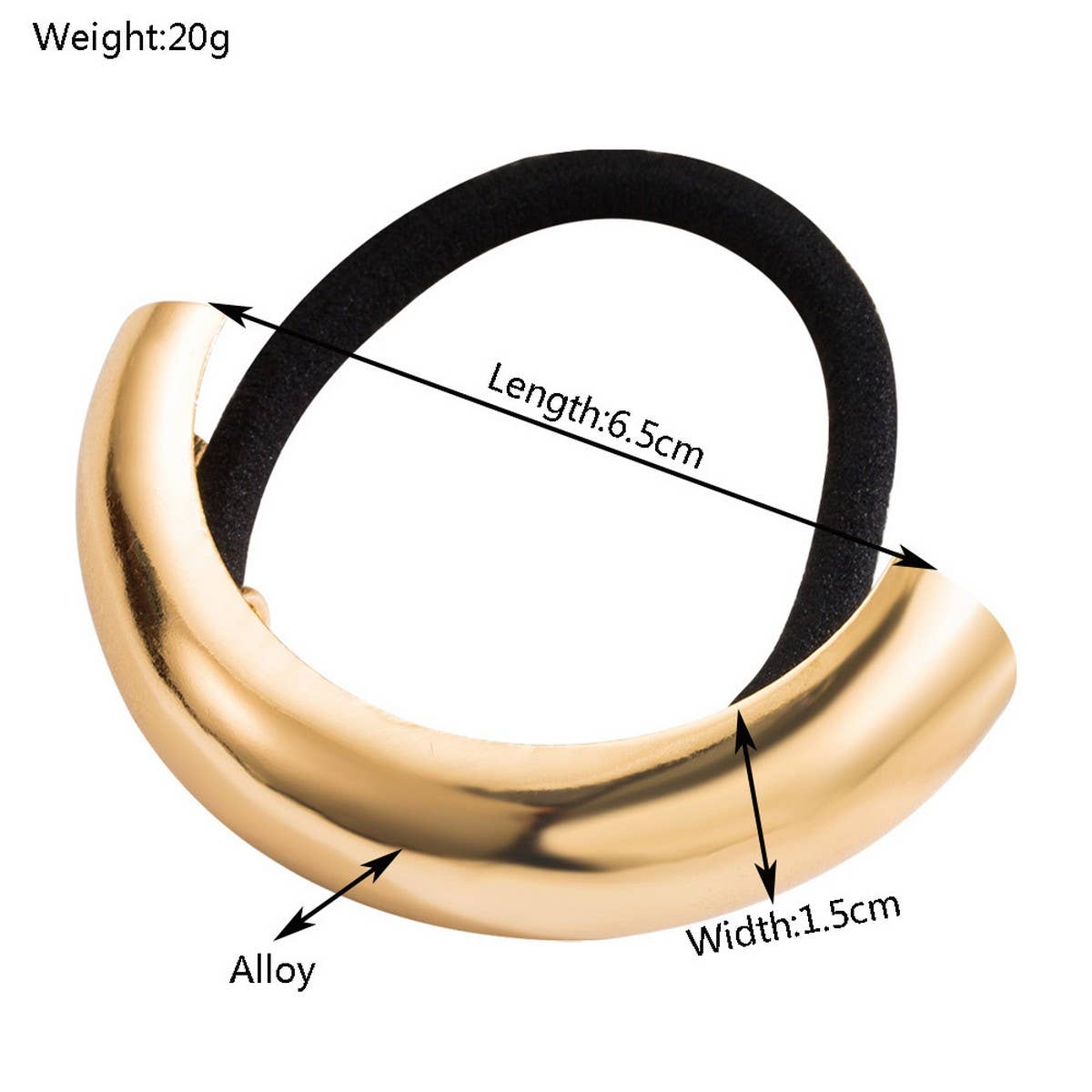 Minimalist Metal Tube Elastic Hair Tie Band