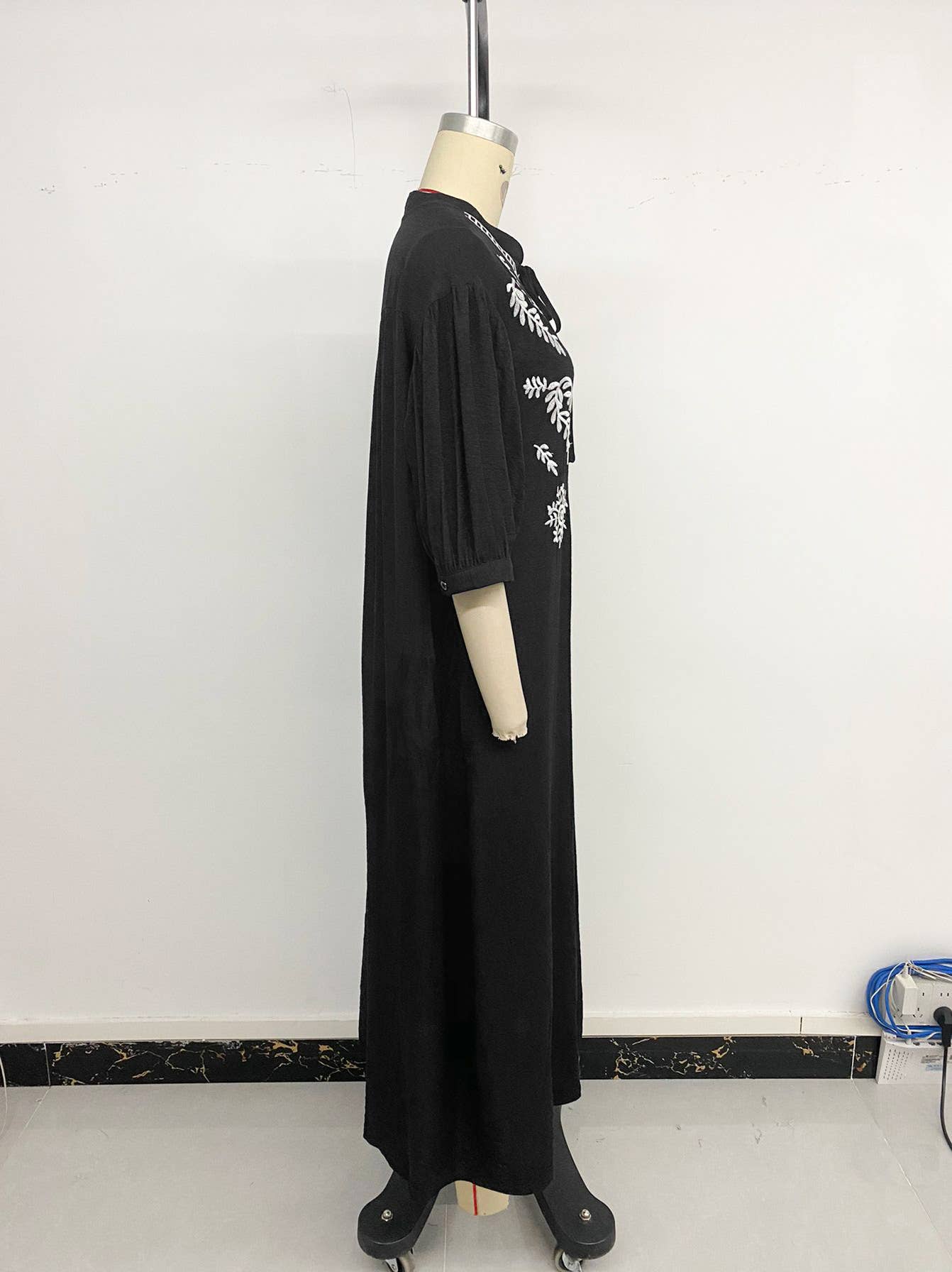 Ethnic style loose five-minute sleeve dress