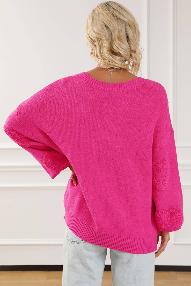 THREE-DIMENSIONAL PEARL PULLOVER SWEATER