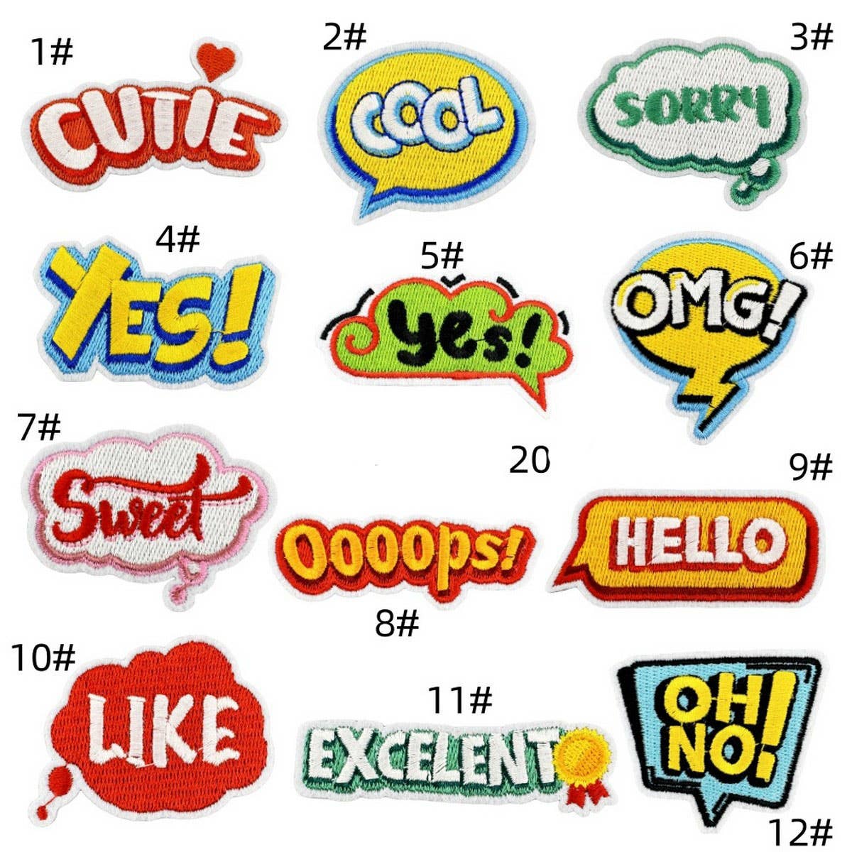 FUNNY TEXT PATCH EMBROIDERED CLOTH PATCH