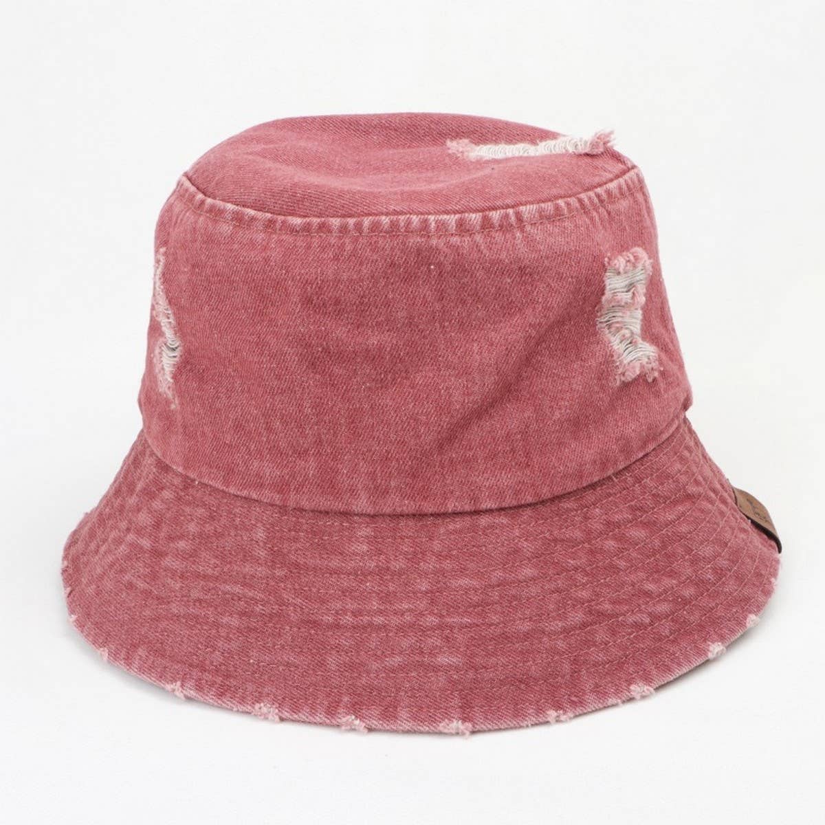 CWAH1518_WASHED VINTAGE TORN DENIM BUCKET HAT