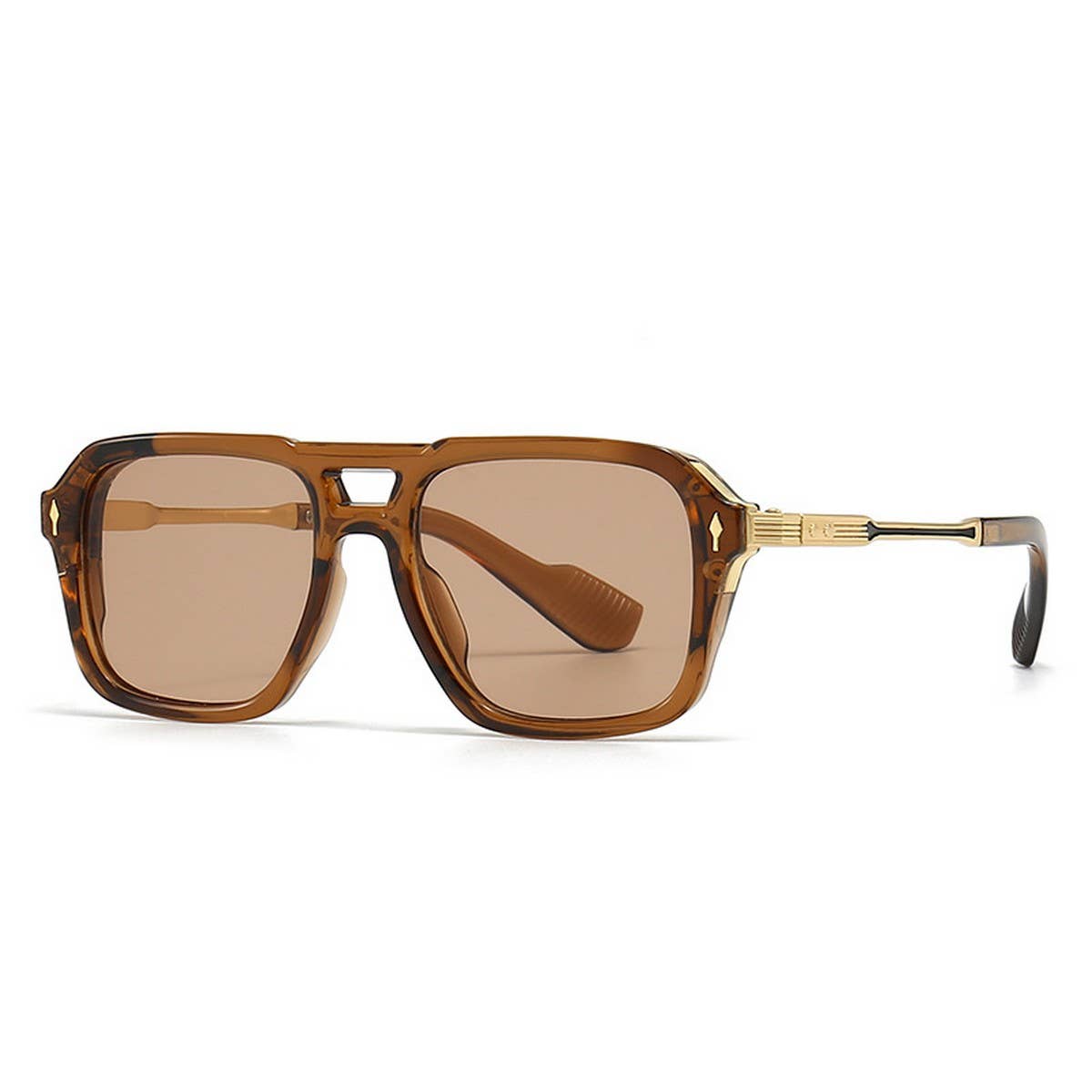 NEW RETRO DOUBLE BEAM SQUARE FRAME SUNGLASSES