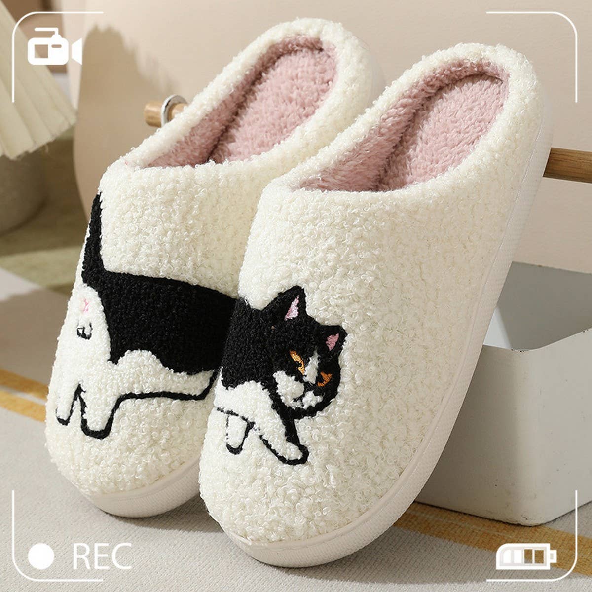 CUTE CARTOON KITTEN WINTER WARM COTTON SLIPPERS