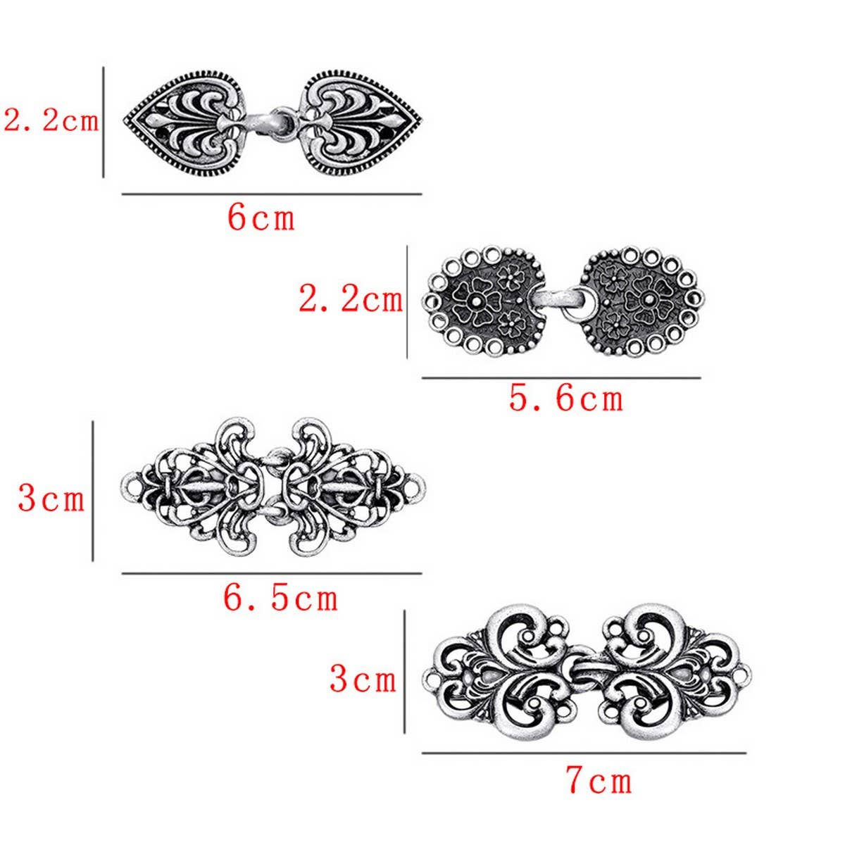 NEW CHINESE RETRO ALLOY SHAWL CLIP CREATIVE HOLLOW