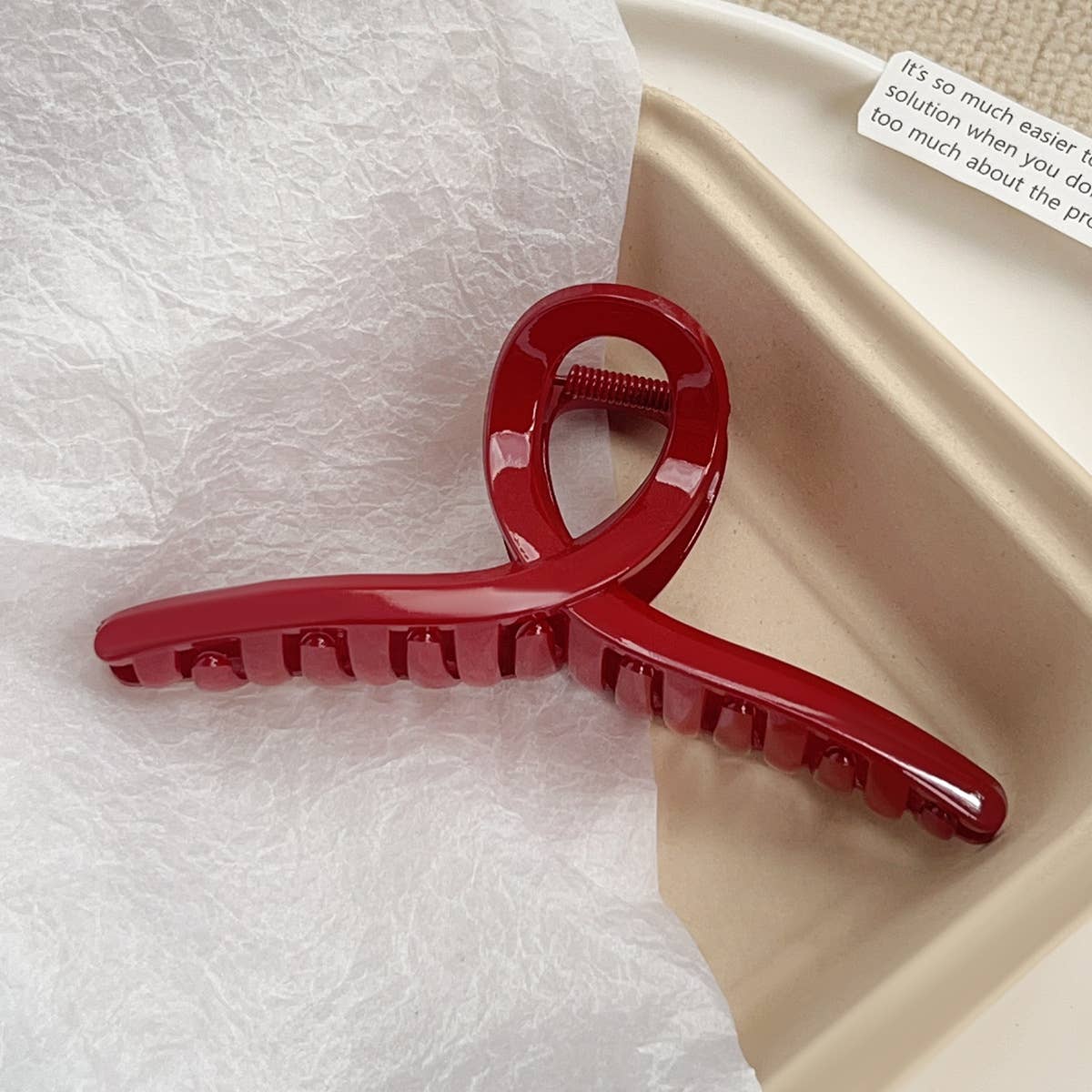 High-end PC large clip solid-color hair clip