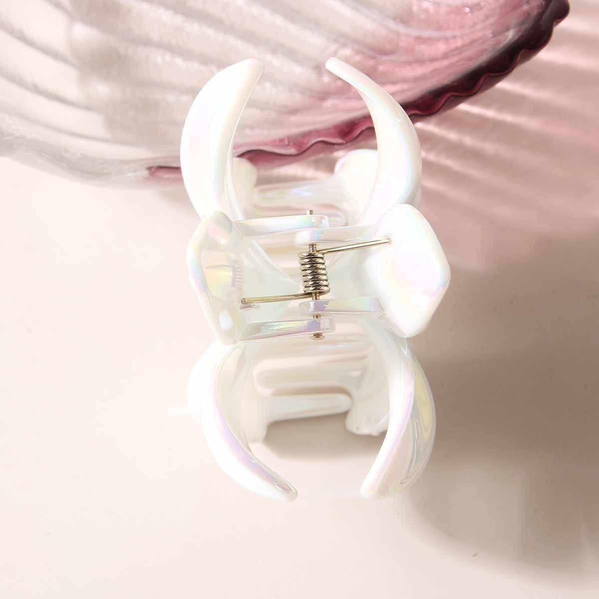 Plumeria Hair Claw - Colorful Tropical Flower Clip_CWMM4999