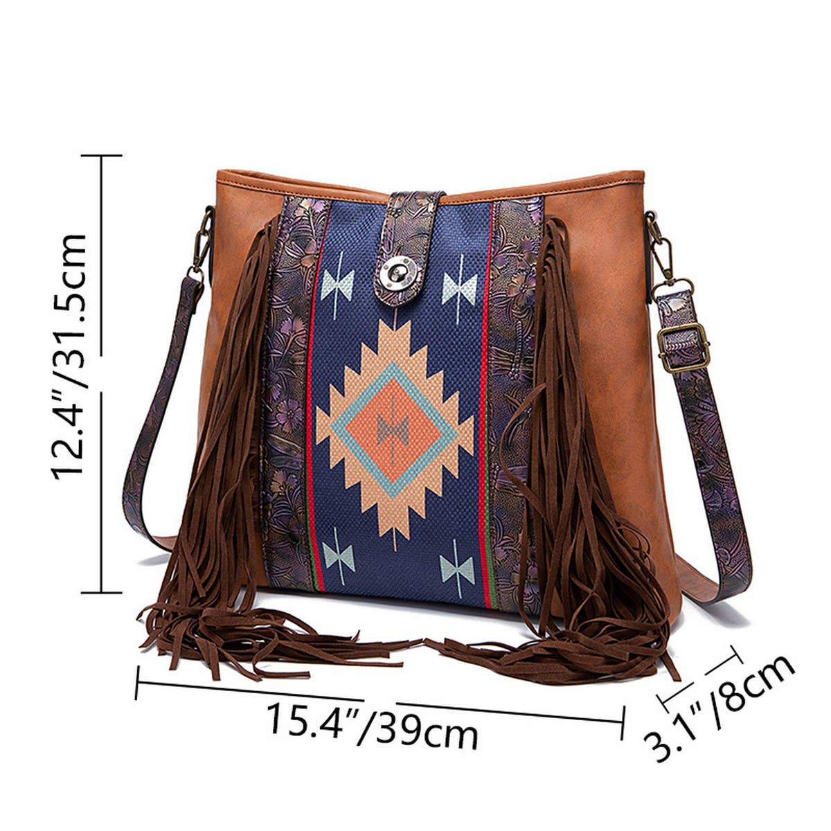 BOHEMIAN HAND-WOVEN FLOWING BEARD SHOULDER BAG_CWAB2579