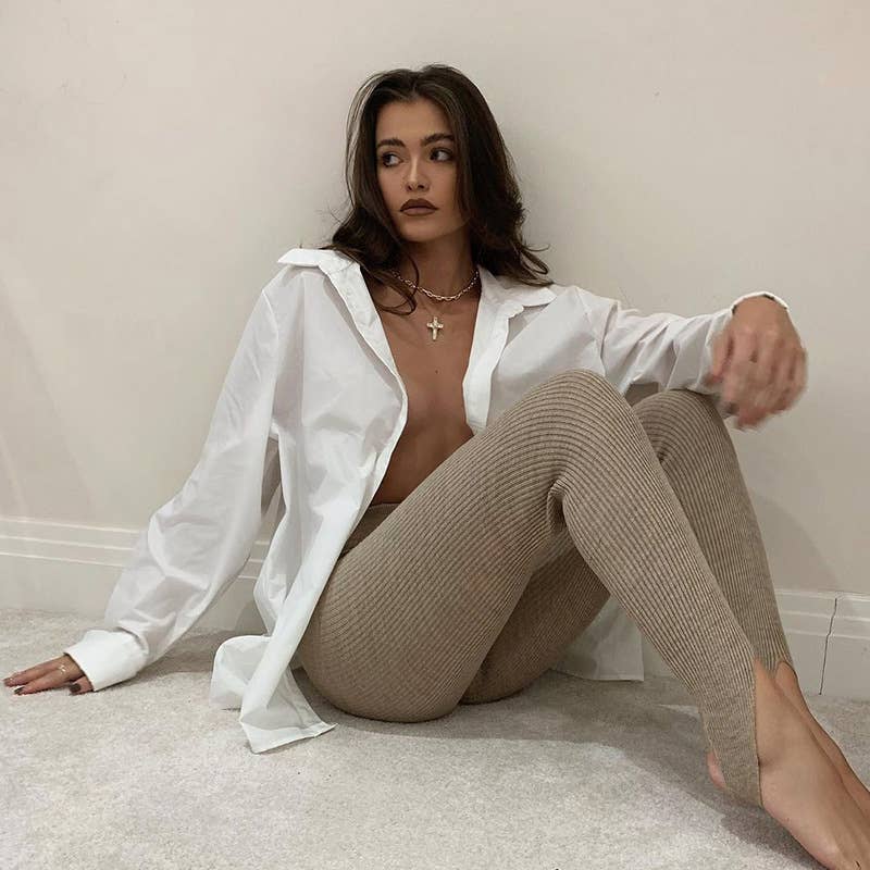 SLIM-FIT YOGA PANTS STOMPING TIGHT SWEATPANTS