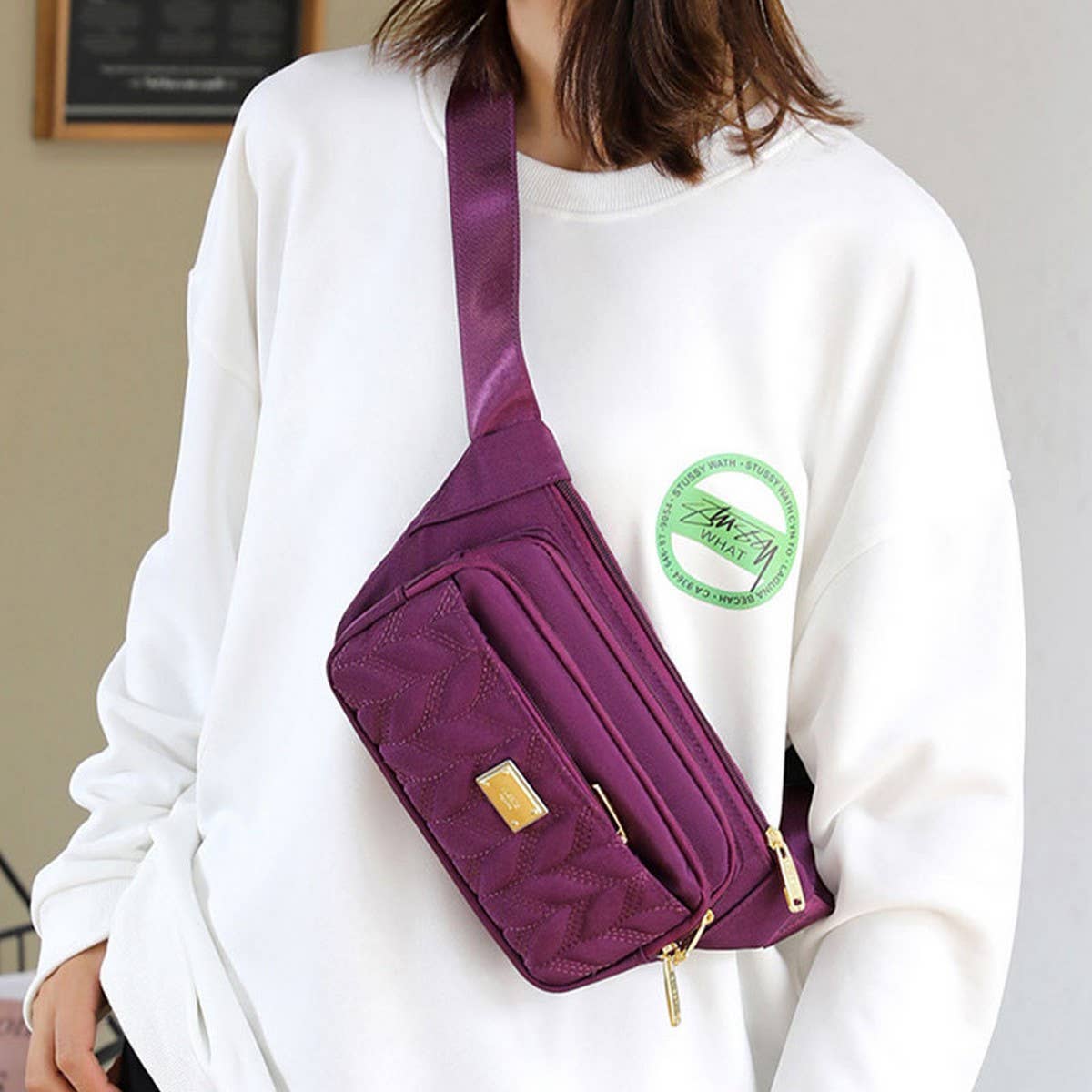 SPORTS WAIST BAG CASUAL CROSSBODY SHOULDER BAG_CWASC1747