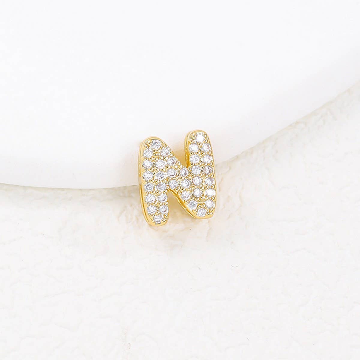 Tiny Zirconia Pendant 26 Letters Necklace