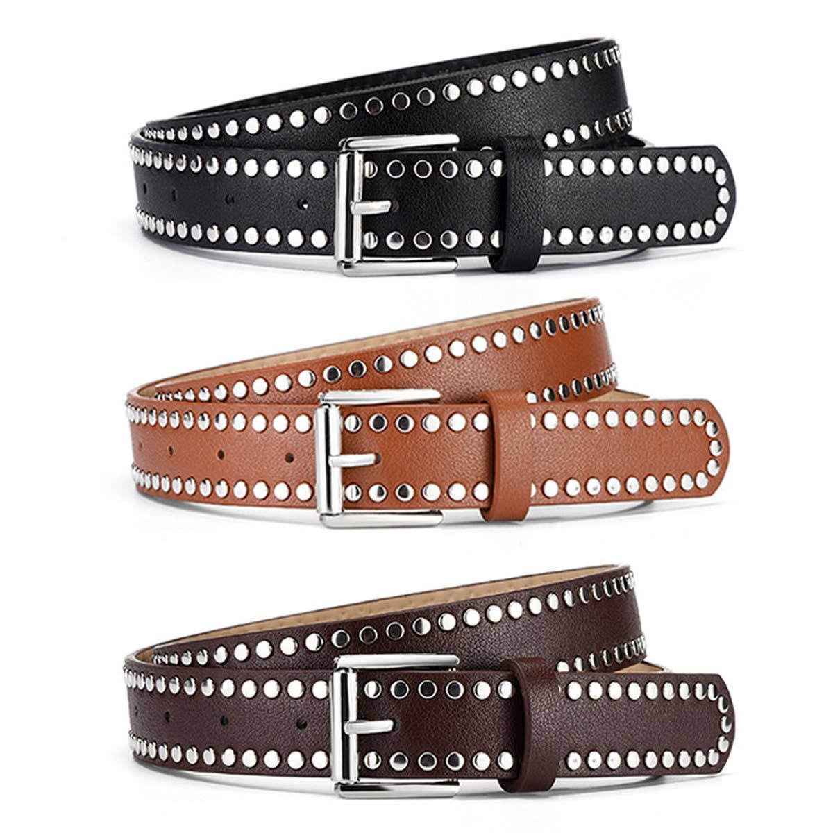 VERSATILE NEW STYLE PUNK RIVET BELT_CWABE0583