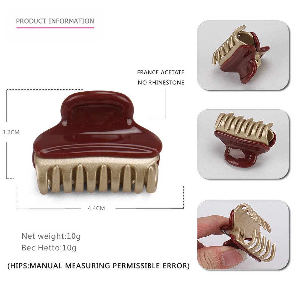 ACETATE GLOSSY MEDIUM SIZE HAIRPIN_CWAHA4242