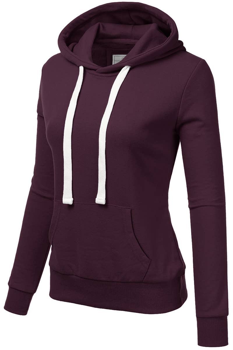 AWOHOL193_Basic Lightweight Pullover Hoodie