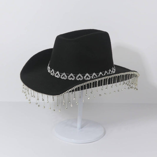 Diamond Fringe Western Cowboy Hat for Party_CWAH3648