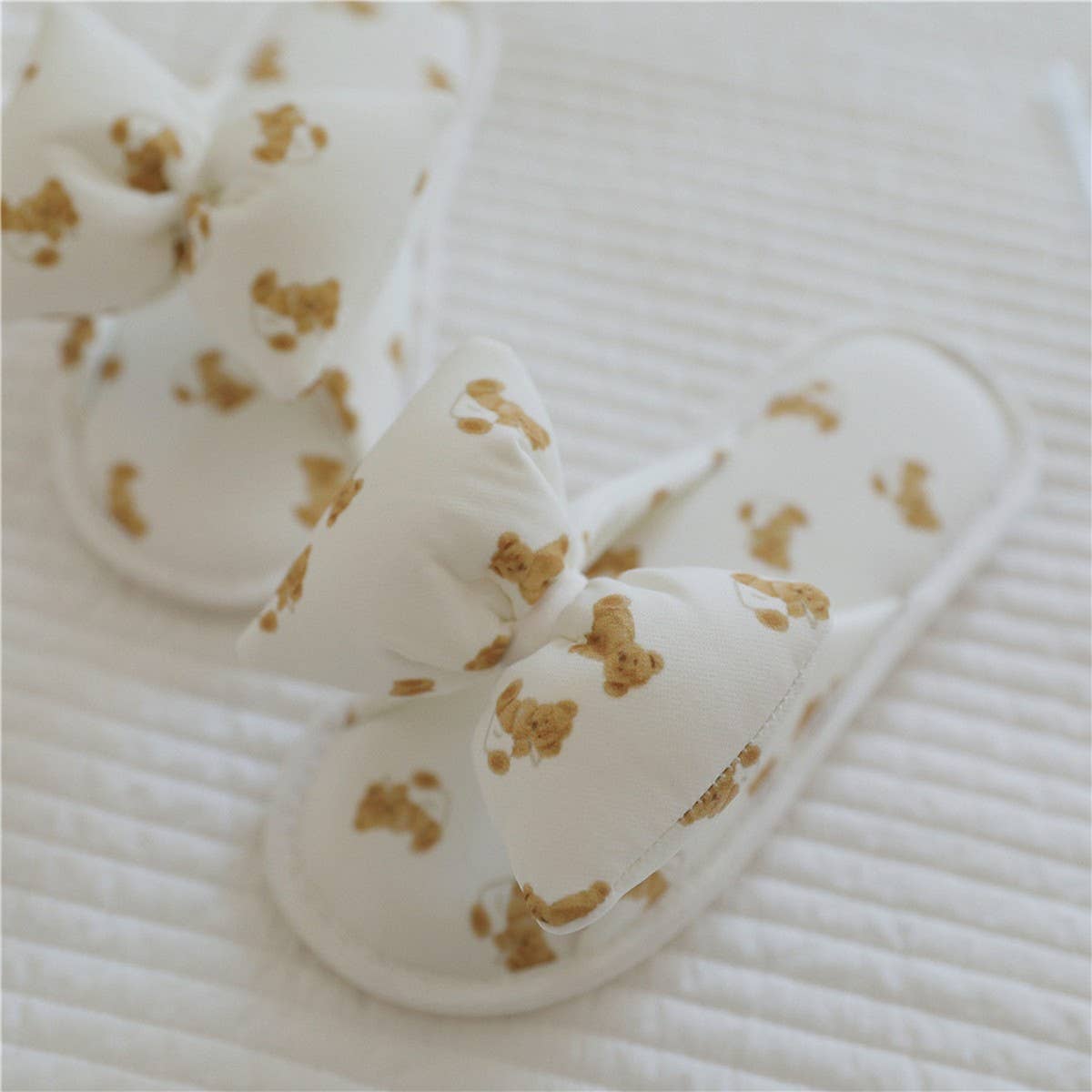NEW BEAR BOWKNOT HOME SLIPPERS FOR WOMEN