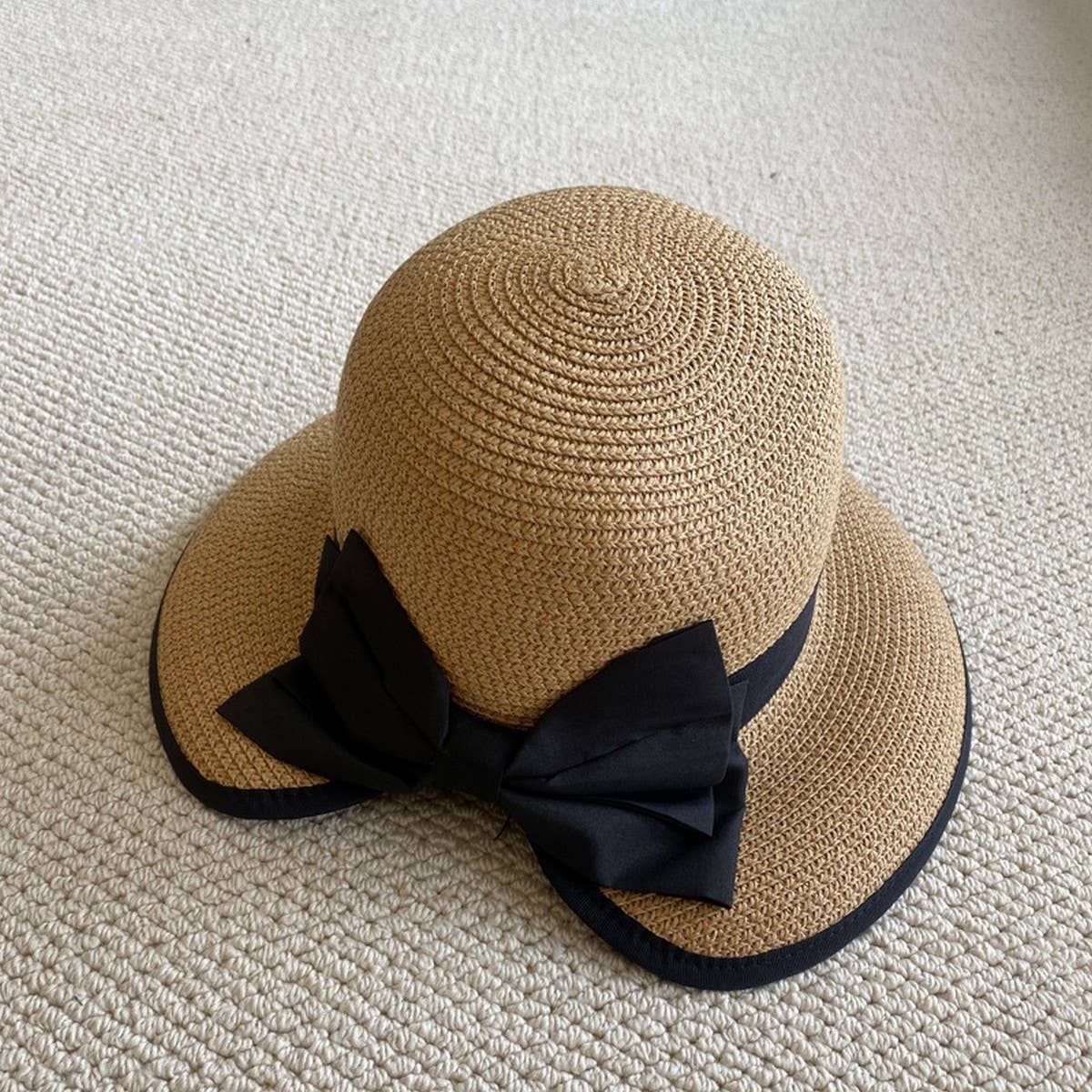 Summer beach vacation sun protection straw hat_CWAH3432