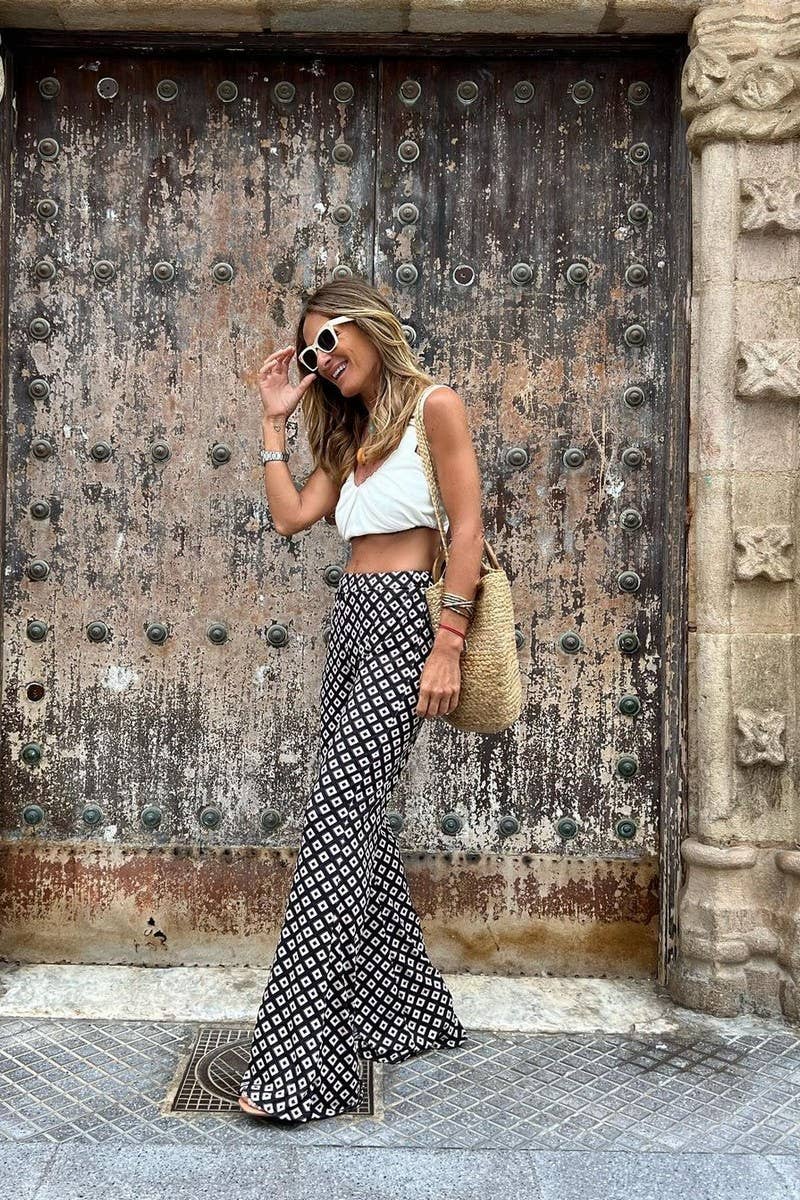 CWBLP2043_SUMMER ALL-MATCH SLIM STRAIGHT BOOTCUT PANTS