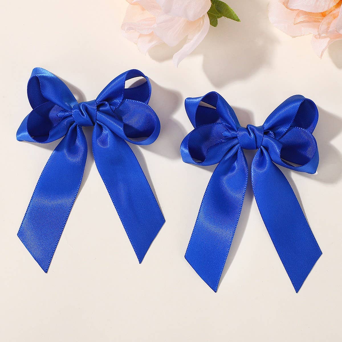 Handmade Double Ribbon Bow Baby Hair Clip