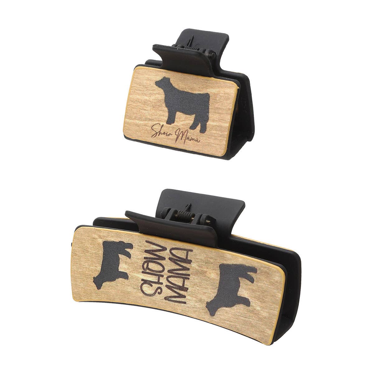 Western Animal Hair Claw Set - Leather Shark Clips