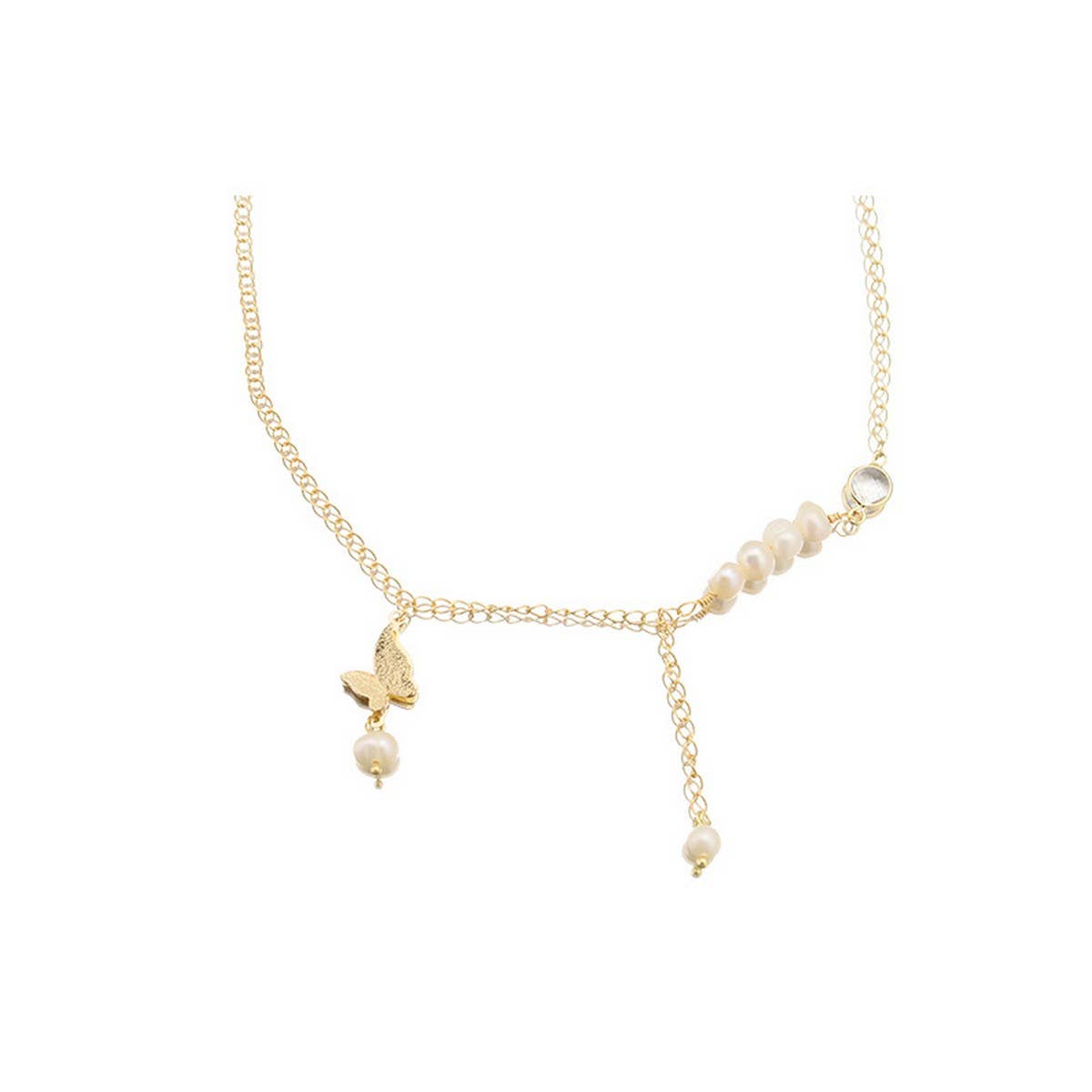 VERSATILE BUTTERFLY FRESHWATER PEARL NECKLACE