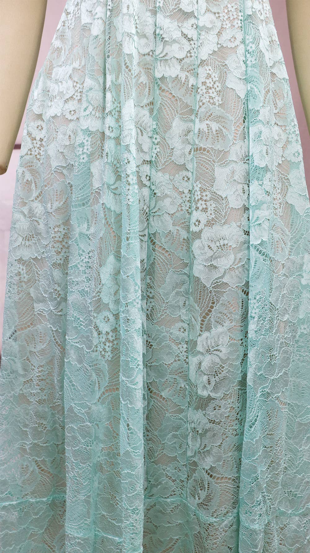 LACE COMMUTER HIGH-WAISTED V-NECK DRESS