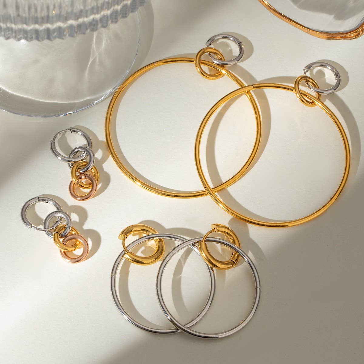 STAINLESS STEEL COLLAR HIGH-END EARRINGS_CWASC1687