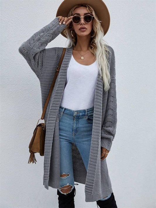 CWOCAL374 Casual Open Front Long Cardigan Sweater