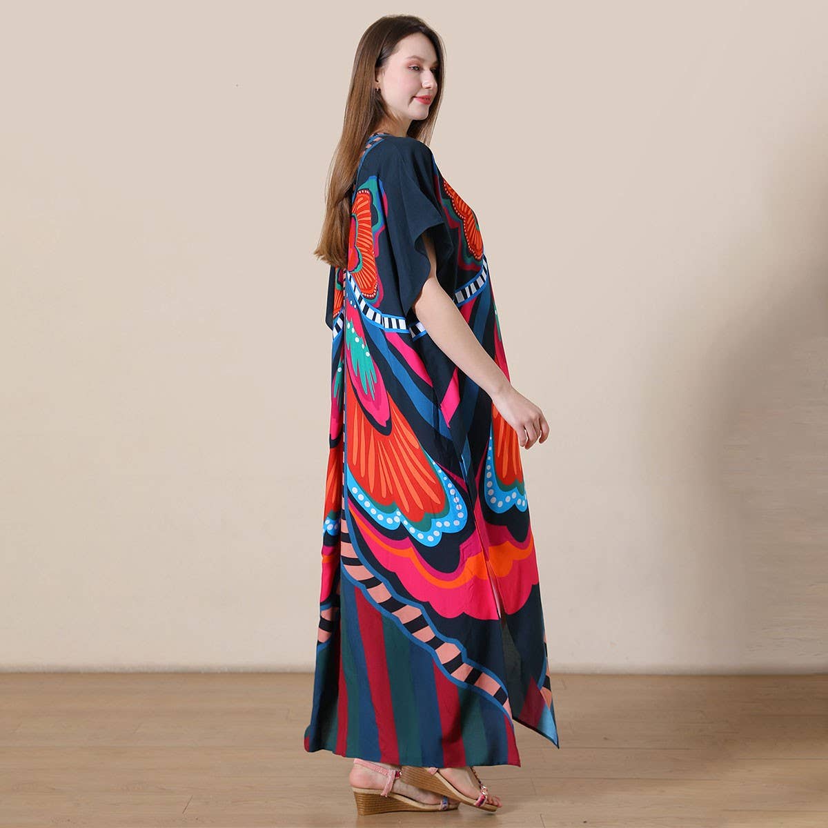 Loose Fit Cotton Bikini Beach Dress Cover-Up