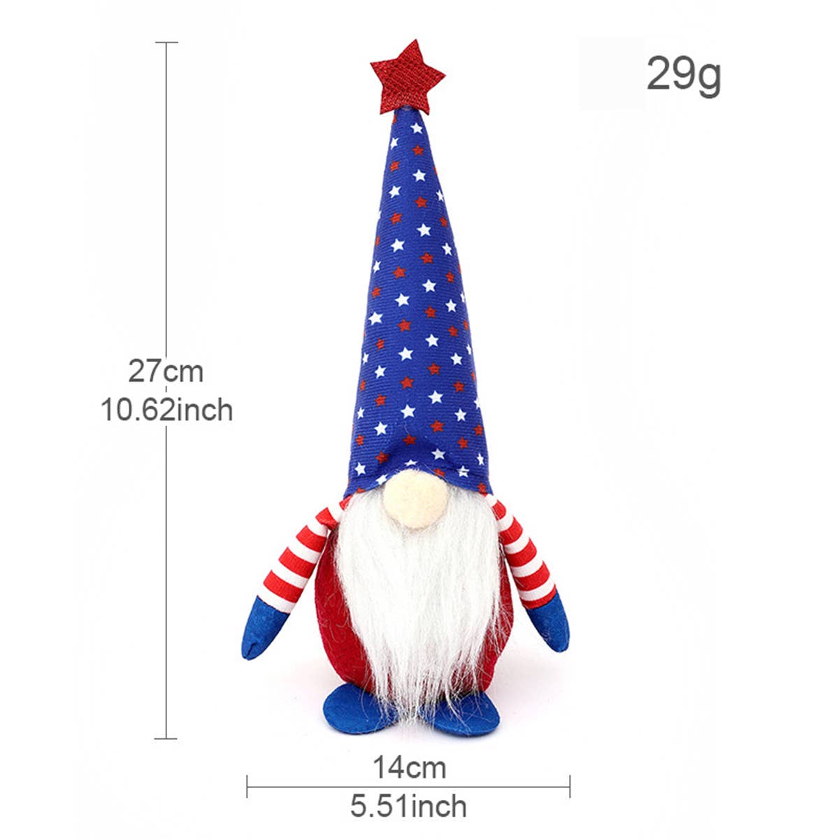 CWMM9495_INDEPENDENCE DAY FIVE-POINTED FACELESS DWARF TOY