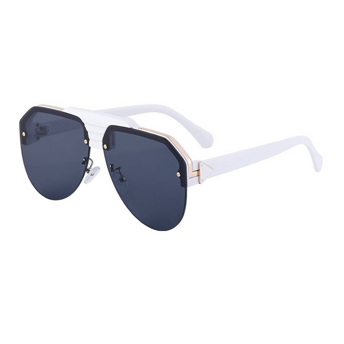 FASHION HALF-FRAME TOAD ANTI-ULTRAVIOLET SUNGLASSES_CWASG073