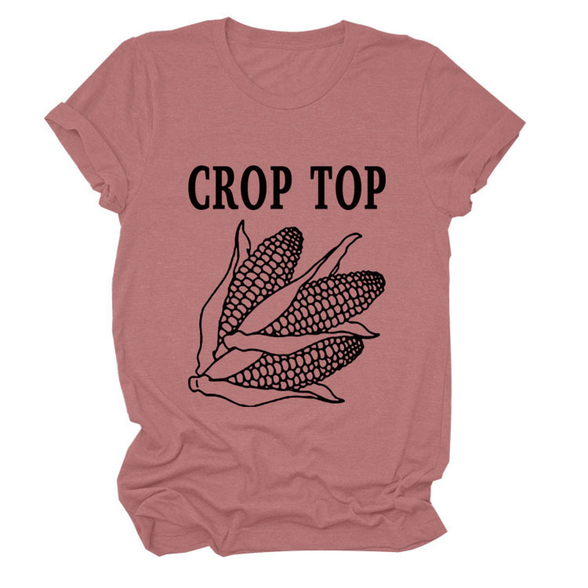 Corn Letter Print Tee ? Women¡¯s Casual T-Shirt