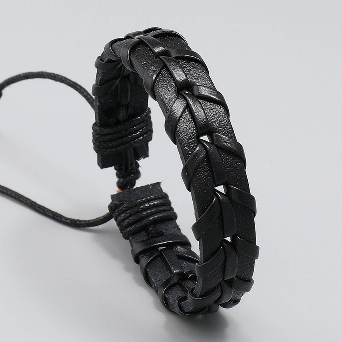 PERSONALIZED WOVEN VINTAGE LEATHER BRACELET_CWMM4463