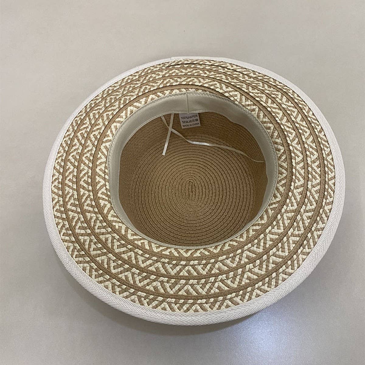 Summer retro flat top straw hat for women_CWAH3510