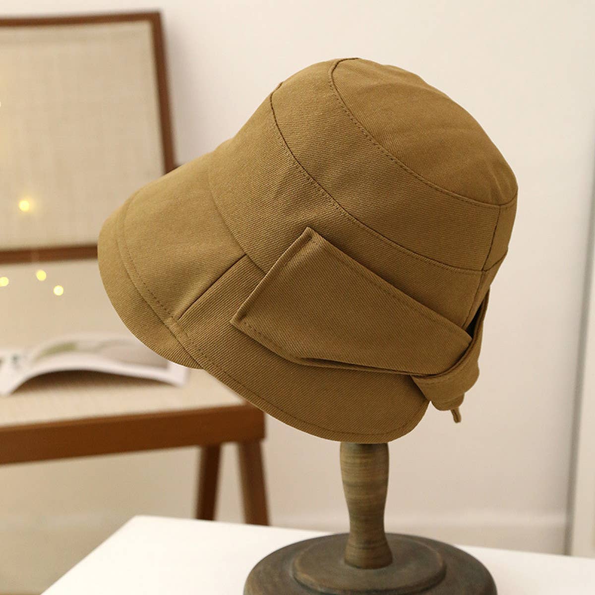 WIDE BRIM SUN PROTECTION BOW VISOR HAT_CWAB2840