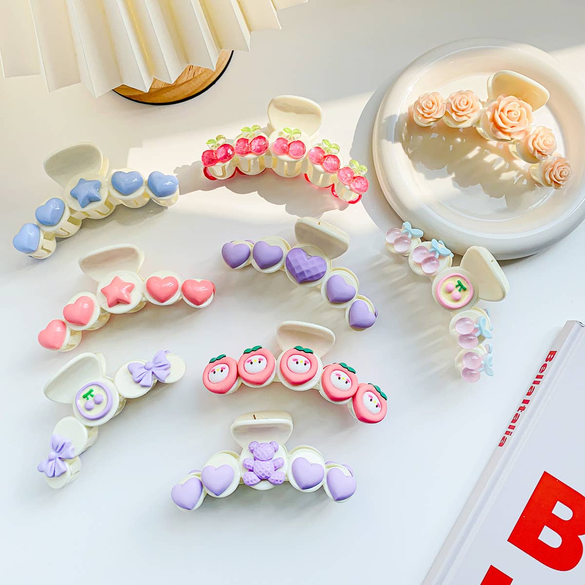 Macaron fresh fruit grab clips sweet hair clips
