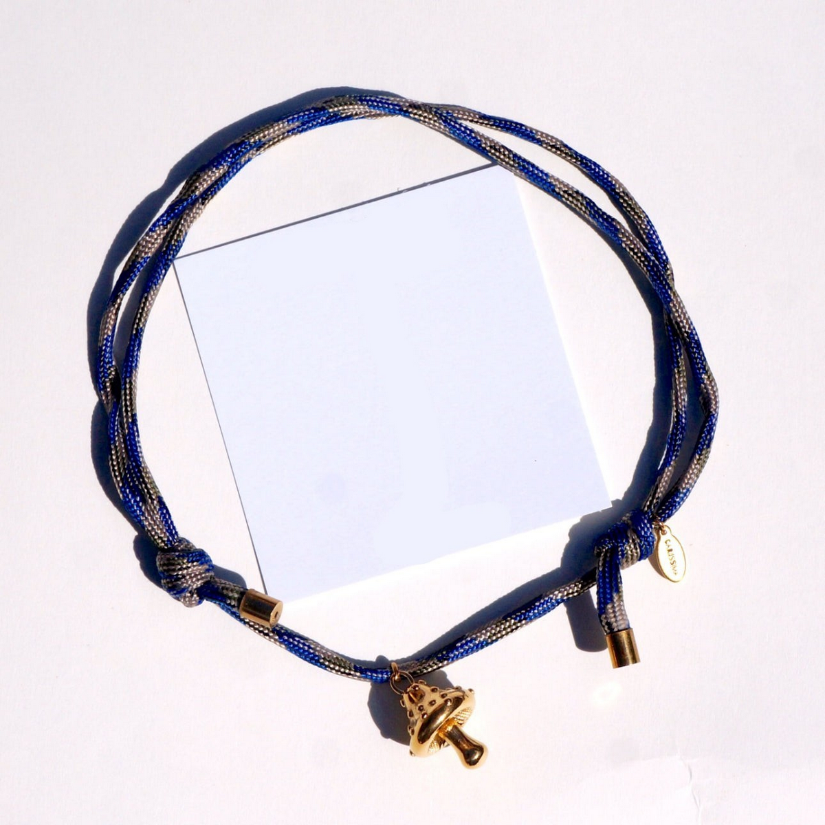 18K Gold Mushroom Necklace ??Zircon Inlaid Charm_CWAJE4972