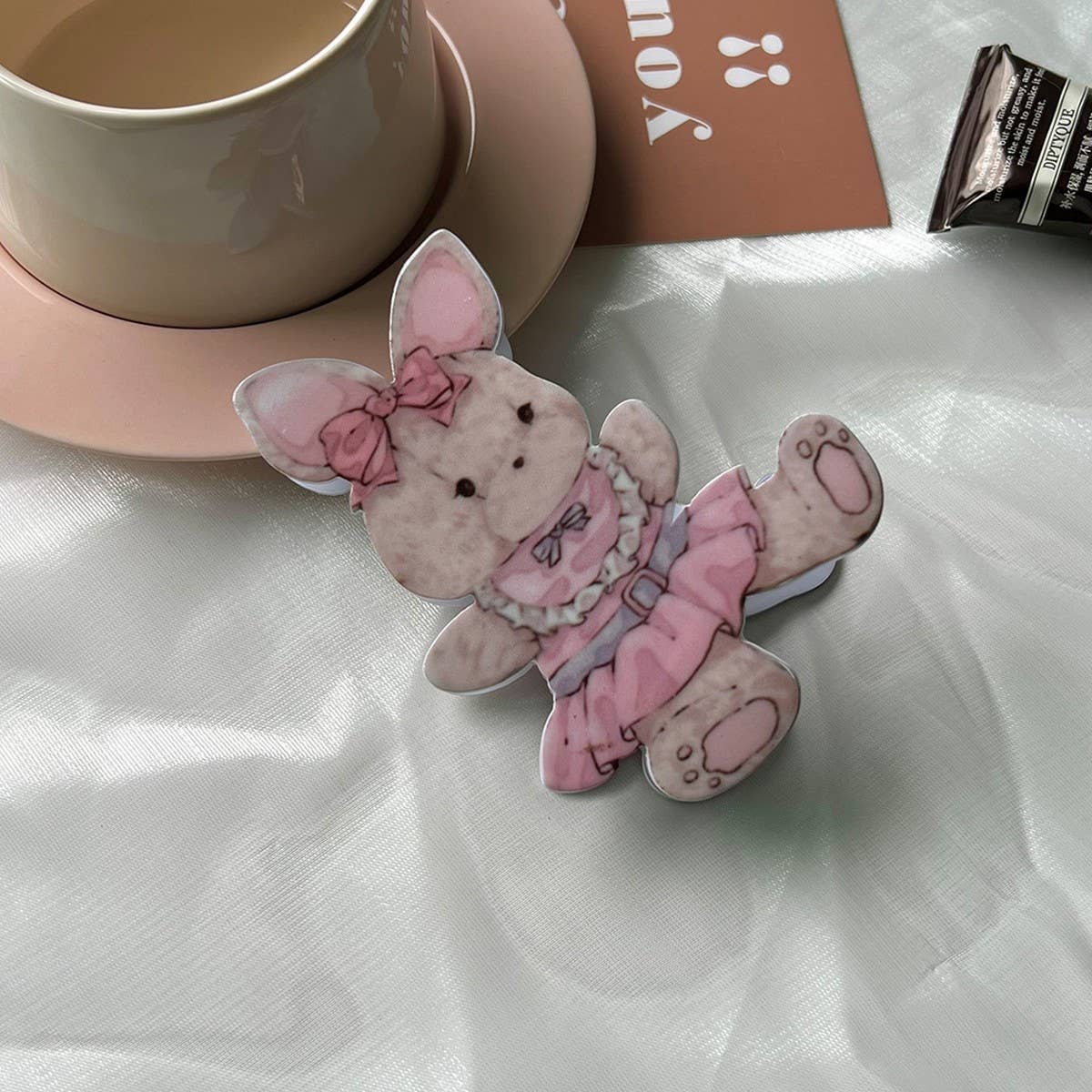 Pink Bear Claw Clip Cute Acrylic Hair Accessory_CWAHA6017