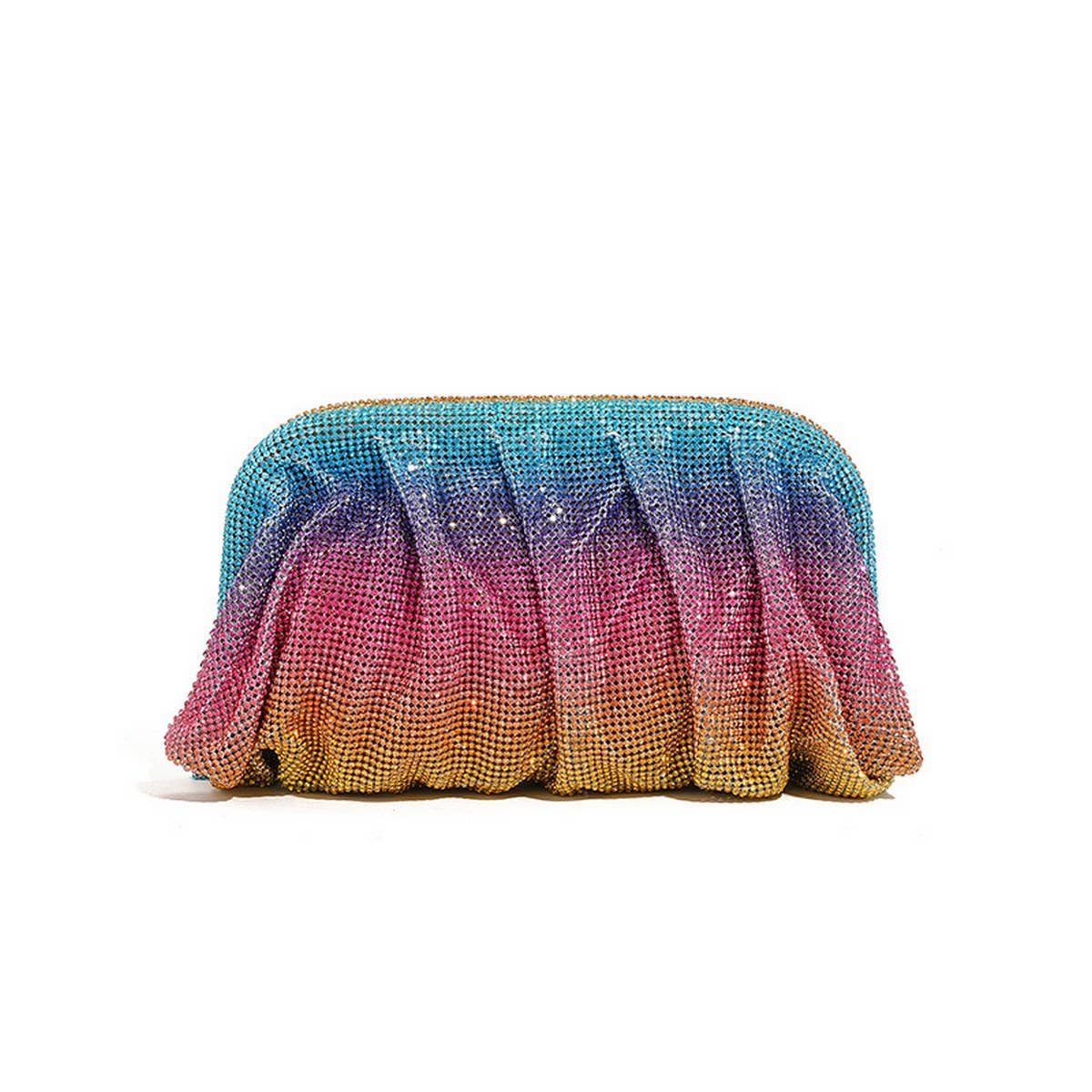 LUXURY HANDMADE RHINESTONE CLOUD CLIP EVENING BAG_CWAB3591