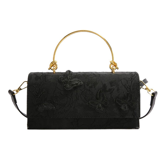 Lace butterfly single-shoulder chain square bag