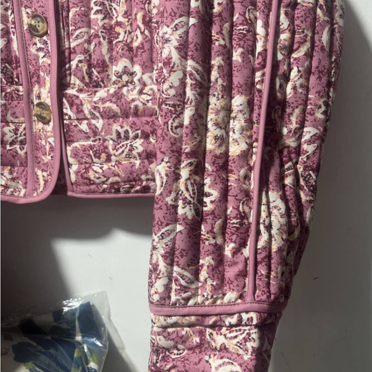 WINE VINTAGE STYLE QUILTED JACKET