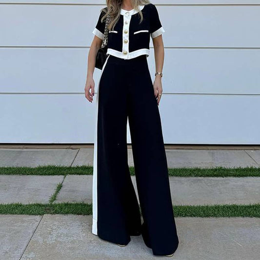 SHORT TOP STRAIGHT LEG TWO-PIECE SET