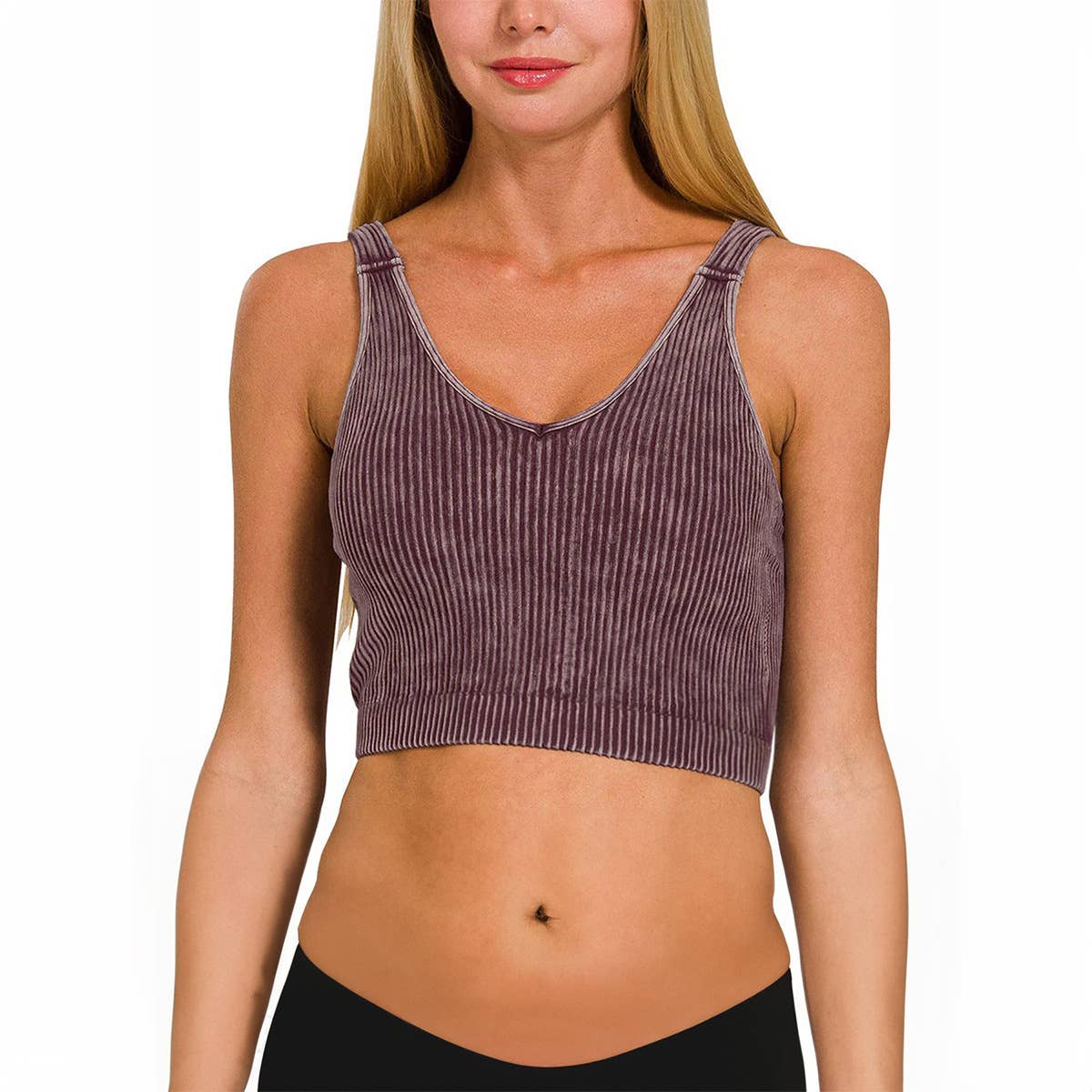 SOLID COLOR ATHLEISURE TANK TOP