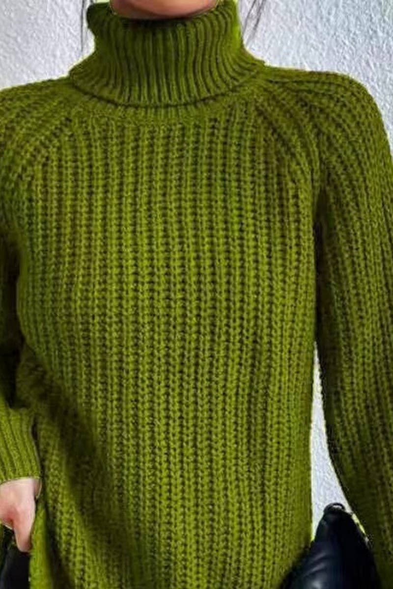 CWOSWL07649_HIGH-NECK MID-LENGTH RAGLAN SLEEVE SWEATER