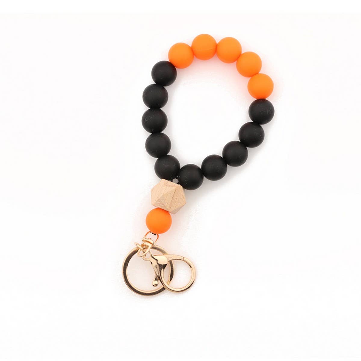 Silicone & Wood Bead Bracelet Gift for Women