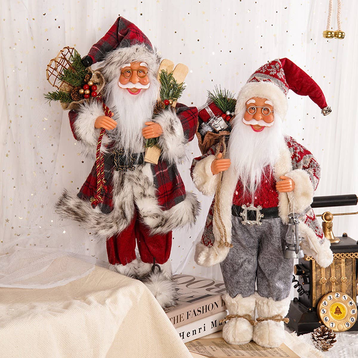 CHRISTMAS BACKPACK STANDING OLD MAN ORNAMENTS