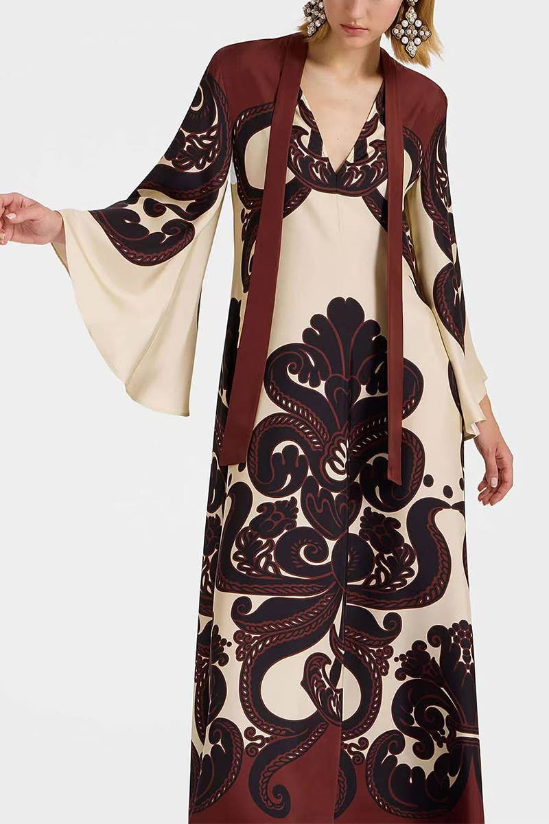 CWDMD5471_TEMPERAMENT COMMUTING CONTRAST COLOR DRESS